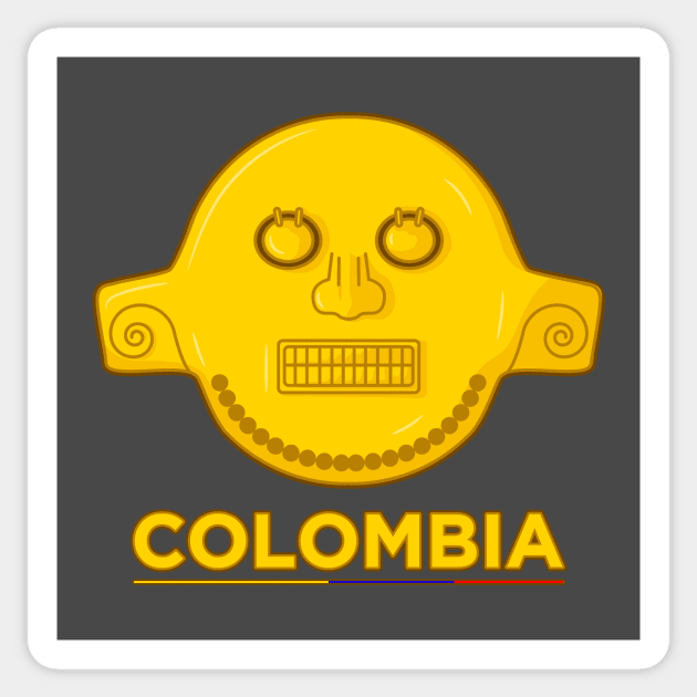 Ancient colombian indigenous representation of a god Sticker by Drumsartco